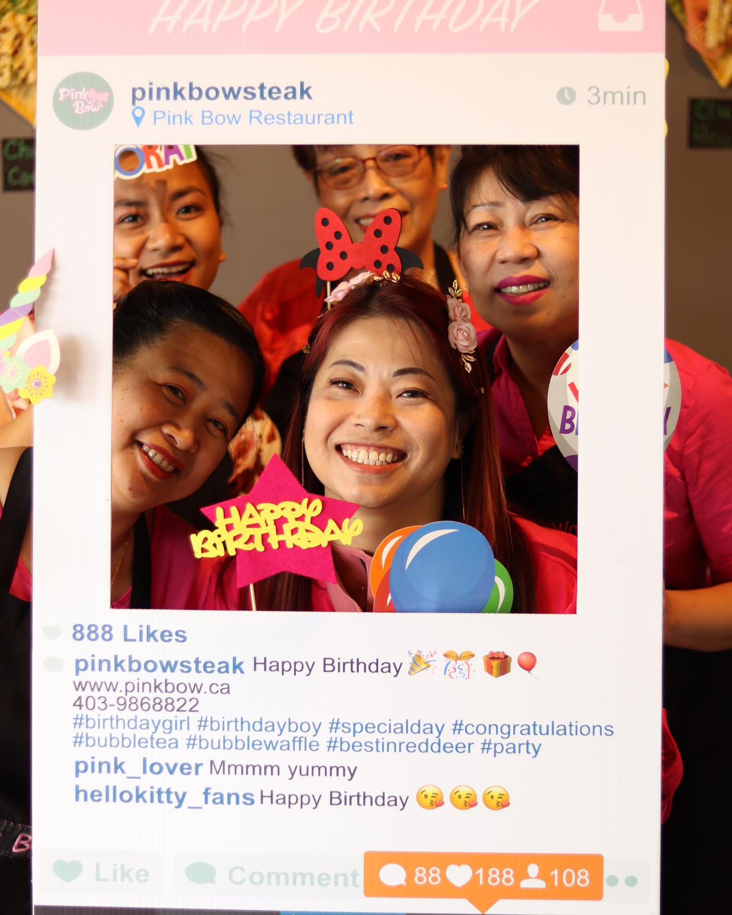 Pink Bow Steak & Crepes logo