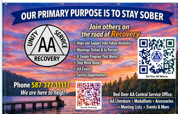 Red Deer Central Office Alcoholics Anonymous logo